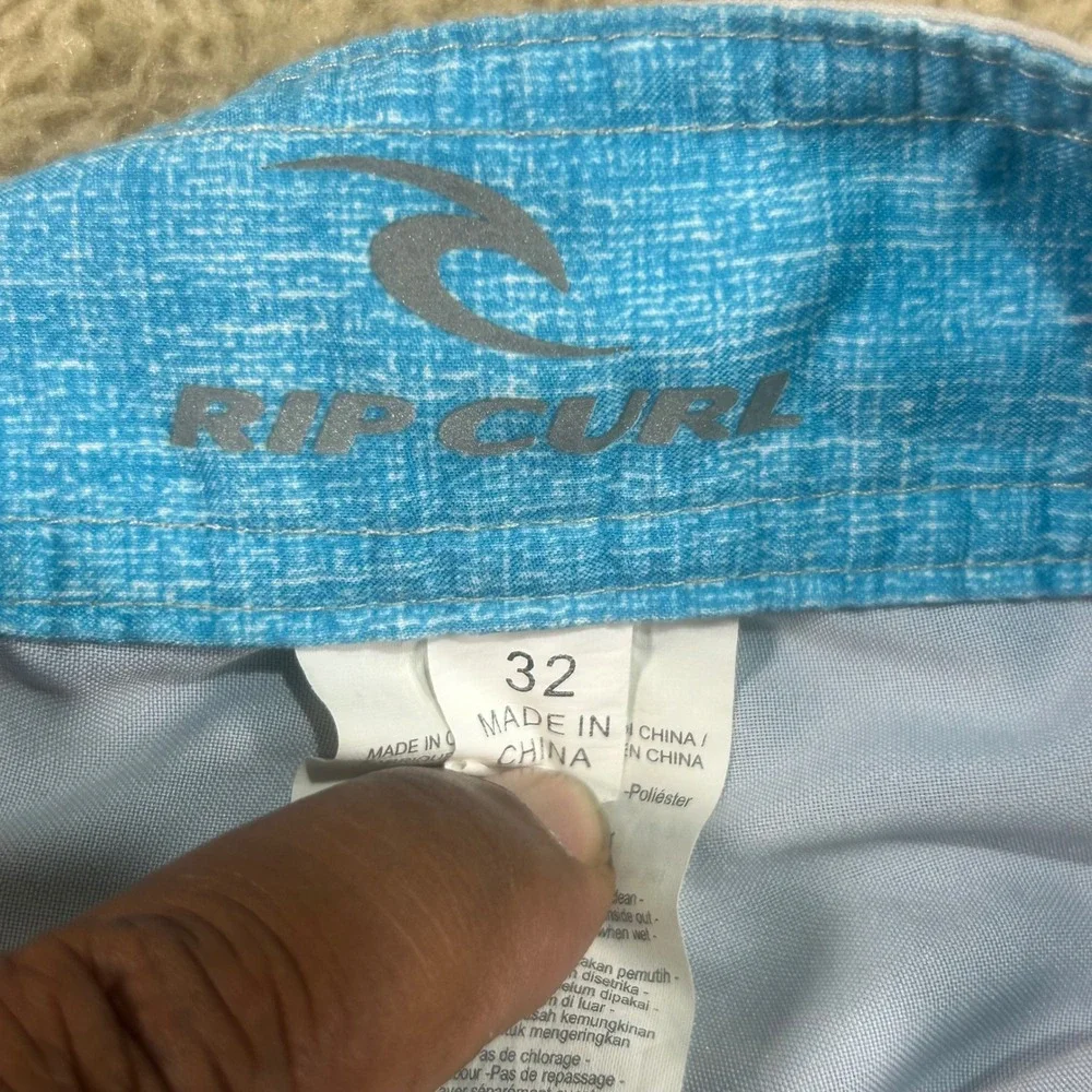 Rip Curl Board Shorts‎ Size 32 Men's Blue Pineapple Palm Tree Wave Print